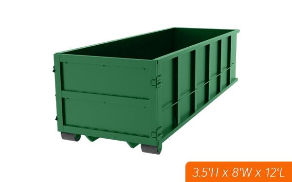 10 yard dumpsters can accommodate up to 2-3 tons of weight